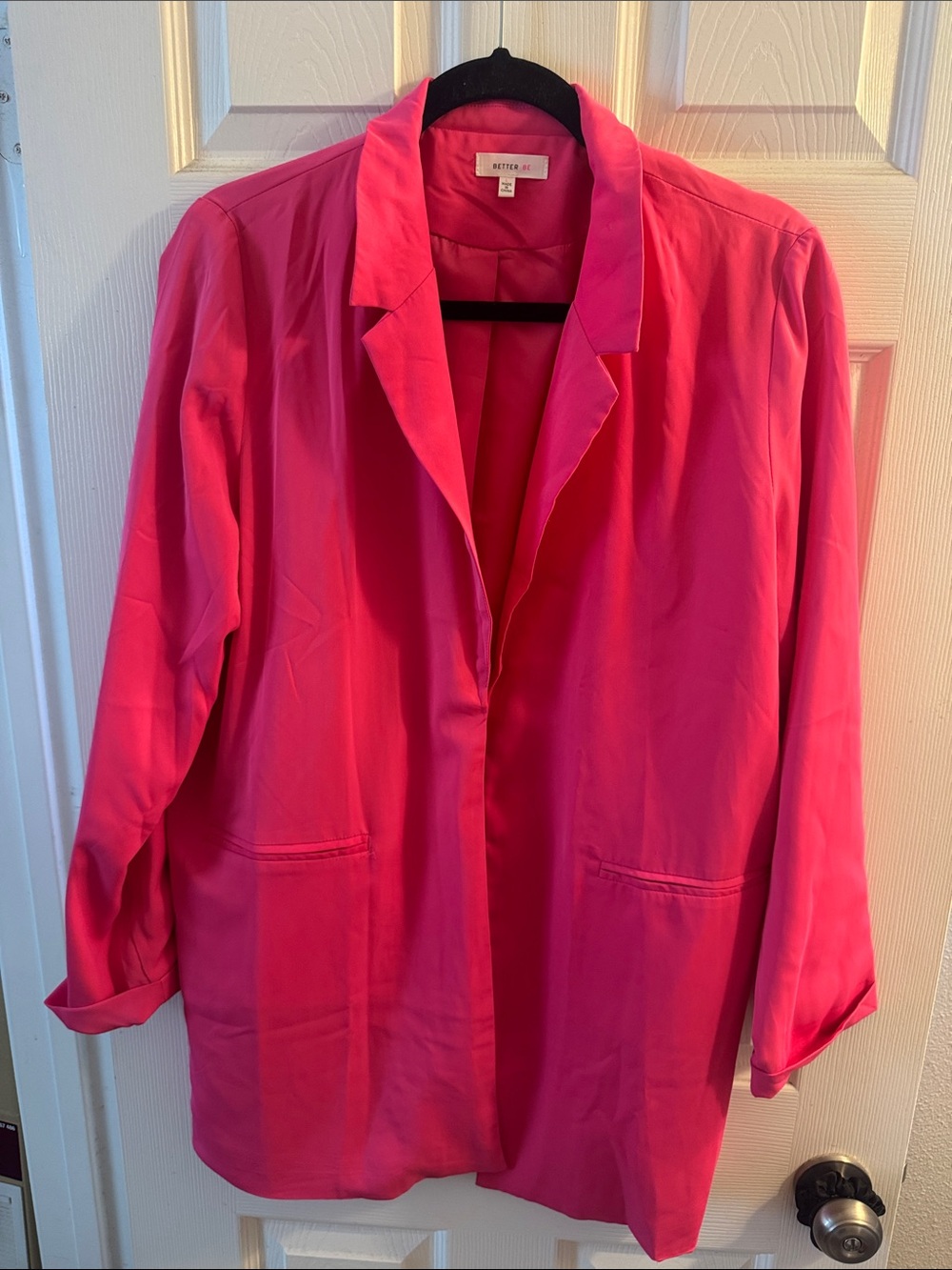 Hot Pink Open Blazer Jacket